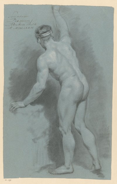 Nudo maschile in piedi, visto di schiena (2° premio 1774) da Abraham Pietersz. Hulk