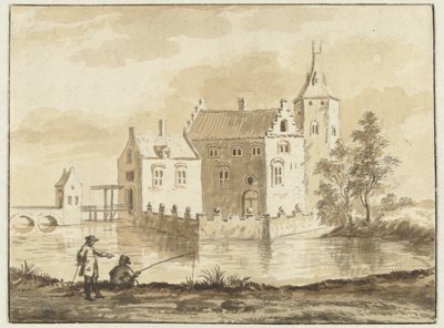 La casa Munniekenhof vicino al villaggio di Grijpskerk a Walcheren da Abraham Rademaker