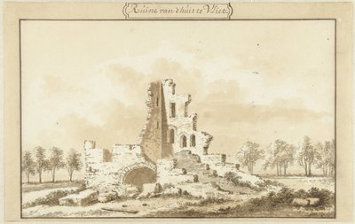 Rovina della casa a Vliet, nella Lopikkerwaard da Abraham Rademaker