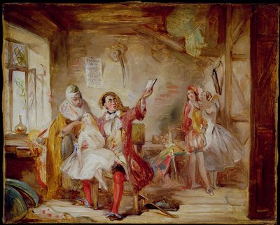 Dietro le quinte del Theatre Royal, forse raffigurante Ira Frederick Aldridge che prova Otello, 1862 da Abraham Solomon