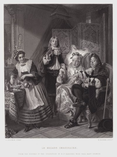 Il Malato Immaginario (incisione) da Abraham Solomon