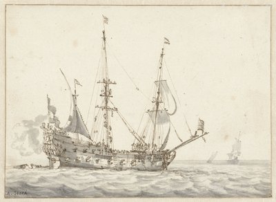 Nave da guerra olandese da Abraham Storck