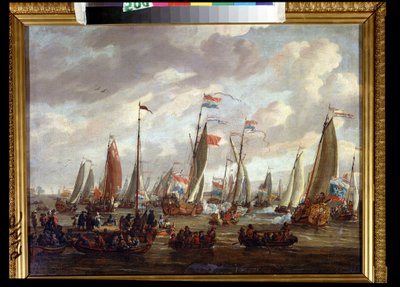 Lo zar Pietro I in visita in Inghilterra nel gennaio 1698 da Abraham Storck