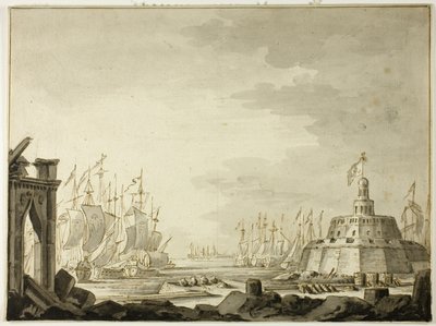 Malta, porto di Valletta da Abraham Storck