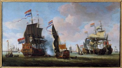 Scena di battaglia navale da Abraham Storck