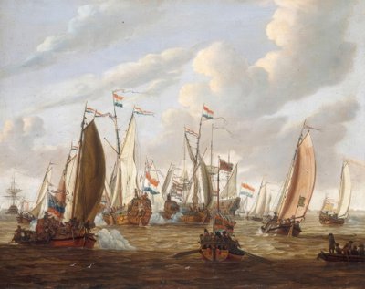 Pietro il Grande accolto dalla Compagnia Olandese delle Indie Orientali da Abraham Storck