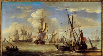 Navi e barche sul mare da Abraham Storck
