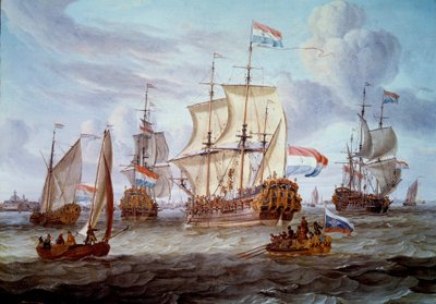 La fregata Pietro e Paolo nel porto di Amsterdam (17° secolo) Amsterdam, Museo della Storia Marittima da Abraham Storck