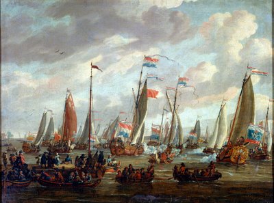 Lo zar Pietro I in visita in Inghilterra nel gennaio 1698, inizio XVIII secolo da Abraham Storck