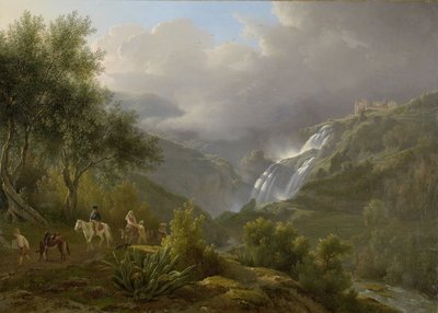 Le cascate a Tivoli, con una tempesta in arrivo da Abraham Teerlink