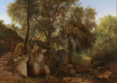 Veduta nel parco della Villa Chigi ad Ariccia da Abraham Teerlink