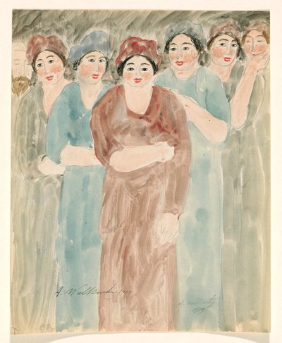 Donne in piedi da Abraham Walkowitz
