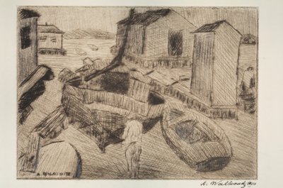 Scena di strada, edificio o ritratto da Abraham Walkowitz