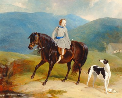 Il maestro Edward Coutts Marjoriebanks sul suo pony, c.1851 da Abraham and Webster Thomas Cooper