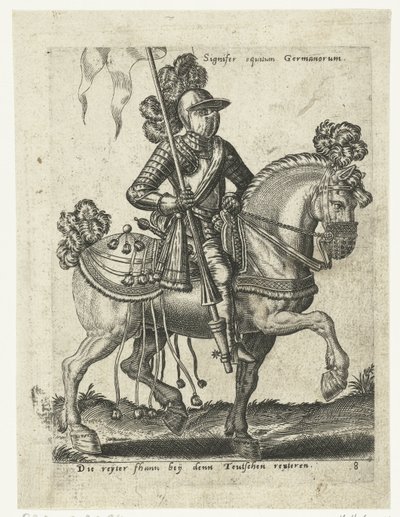 Cavaliere tedesco in armatura da Abraham de Bruyn (attributed to)