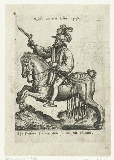 Cavaliere tedesco con pistola da Abraham de Bruyn (attributed to)