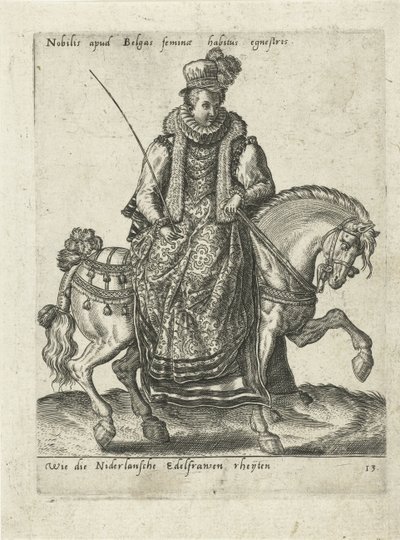 Nobile olandese a cavallo da Abraham de Bruyn (attributed to)