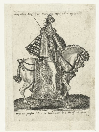 Gentiluomo olandese a cavallo da Abraham de Bruyn (attributed to)