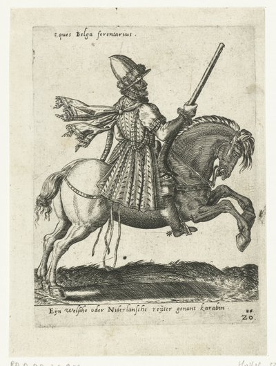 Cavaliere olandese con carabina da Abraham de Bruyn (attributed to)