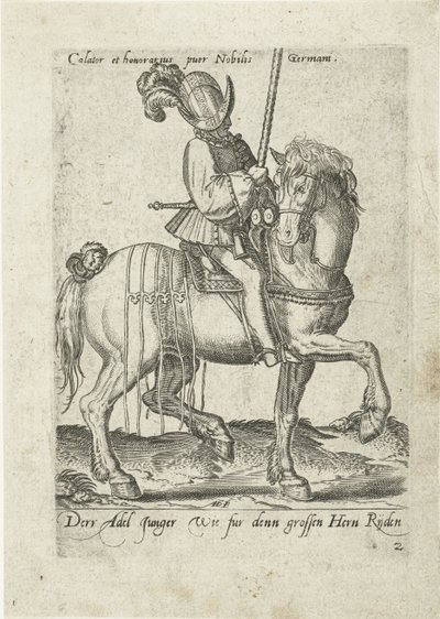 Giovane cavaliere nobile tedesco che fa parte di un