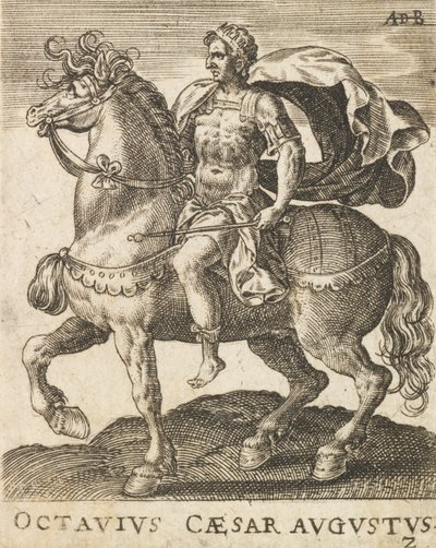 Ottavio Cesare Augusto da Dodici Cesari a Cavallo da Abraham de Bruyn