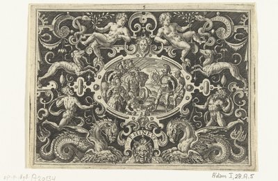 Perseo mostra il suo scudo di Medusa a Fineo (PHINEUS) da Abraham de Bruyn