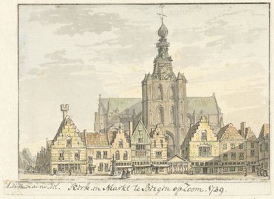 Chiesa e mercato a Bergen op Zoom da Abraham de Haen (II)