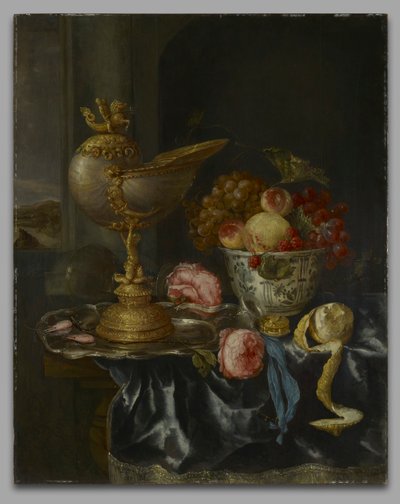 Natura morta con coppa di Nautilus da Abraham van Beyeren