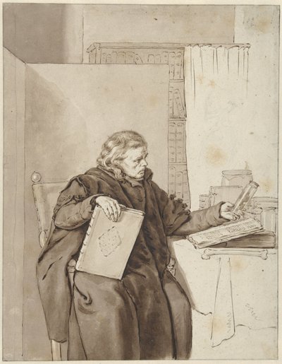 Ritratto di un vecchio in uno studio da Abraham van Strij (I)