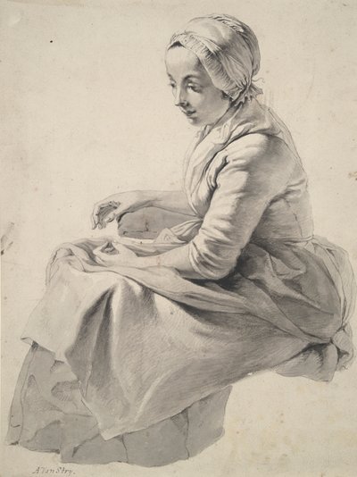 Donna seduta da Abraham van Strij
