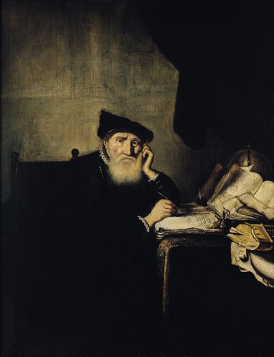 Un filosofo nel suo studio da Abraham van den Hecken