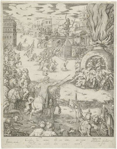 Shadrach, Meshach e Abednego nella fornace ardente da Abraham van den Hecken