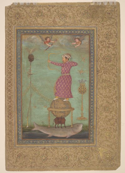 Jahangir che spara alla testa di Malik Ambar, inizio XVII secolo da Abu