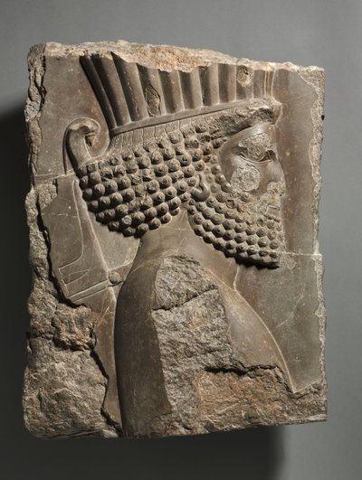 Frammento di una Decorazione Murale dal Palazzo di Serse, Persepoli: "Guardia" in Processione, 486-465 a.C. da Achaemenid