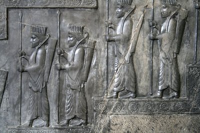 Intaglio murale raffigurante la Guardia Reale, Tachara, Persepoli, c.6°-5° secolo a.C. da Achaemenid