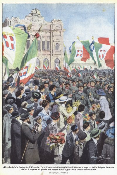 Ai reduci dalle battaglie di Francia da Achille Beltrame