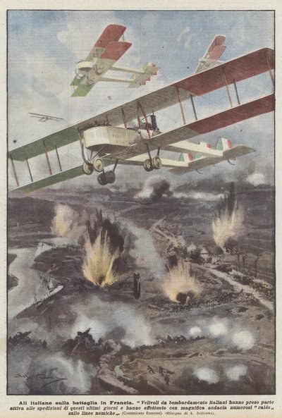 Ali italiane sulla battaglia in Francia da Achille Beltrame