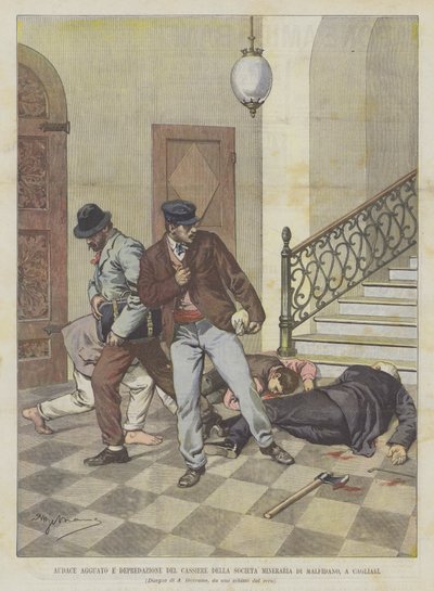 Audace agguato e depredazione del cassiere della Società Mineraria di Malfidano, a Cagliari da Achille Beltrame