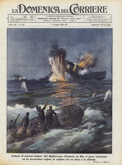 Audacia di marinai italiani da Achille Beltrame