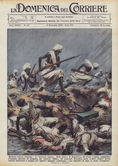 Barbare usanze etiopiche, le fortezze umane da Achille Beltrame