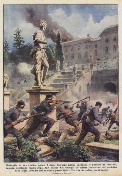 Battaglia in uno storico parco da Achille Beltrame