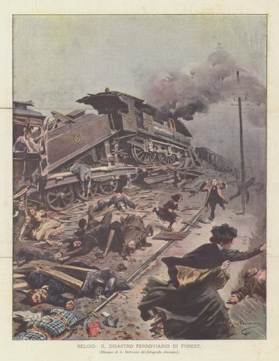 Belgio, il disastro ferroviario di Forest da Achille Beltrame