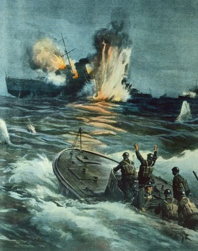 Incrociatore britannico affondato da MAS italiano, 1 giugno da Achille Beltrame