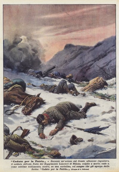 Caduto per la Patria da Achille Beltrame