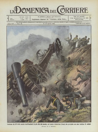 Cannone da 149 delle nostre fortificazioni da Achille Beltrame