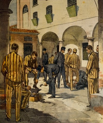Riforme civili: abolizione delle catene nelle prigioni italiane da Achille Beltrame