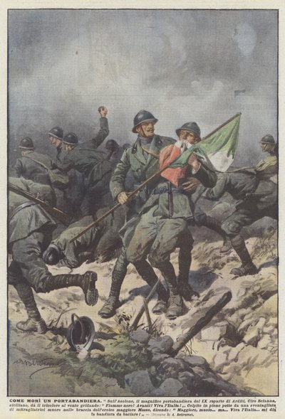 Come morì un portabandiera da Achille Beltrame