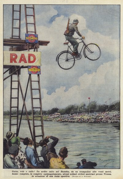 Corsa, volo e tuffo! da Achille Beltrame