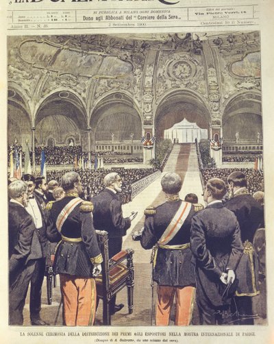 Illustrazione di copertina della cerimonia solenne per la presentazione dei premi all