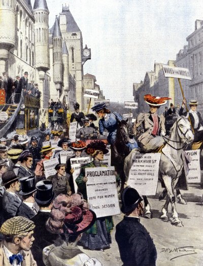 Manifestazioni a Londra nel settembre 1908 da Achille Beltrame